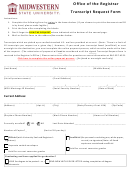 Midwestern State University Transcript Request Form
