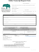 Post University Online Transcript Request Form