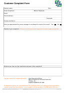 Customer Complaint Form
