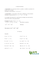 Multiplying Monomials With Polynomials Printable pdf
