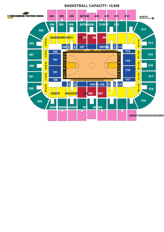Uw-Milwaukee Panther Arena Printable pdf