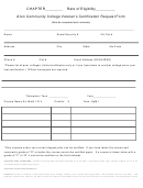 Veteran's Certification Request Form