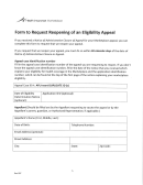 For To Request Reopening Of An Eligibility Appeal