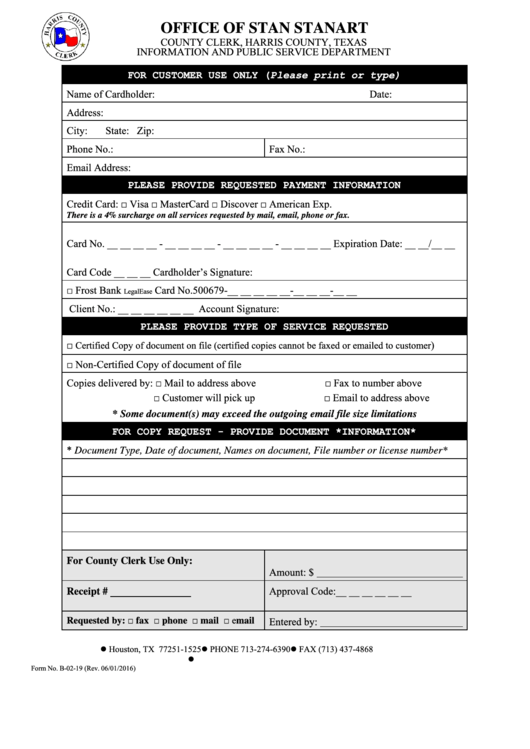 Fillable Harris County Dba Form Printable pdf