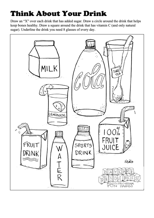 Think About Your Drink Printable pdf