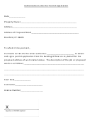 Authorization Letter For Permit Application