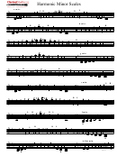 Harmonic Minor Scales Printable pdf