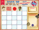 July Calendar Template - Sensational Summer