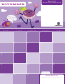 Fillable November Eating Calendar - Turnips Printable pdf