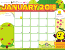January 2018 Calendar Template