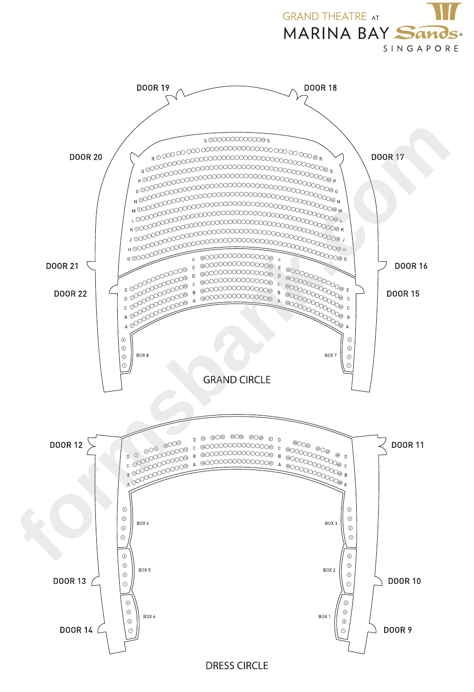 Seating Plan - Marina Bay Sands