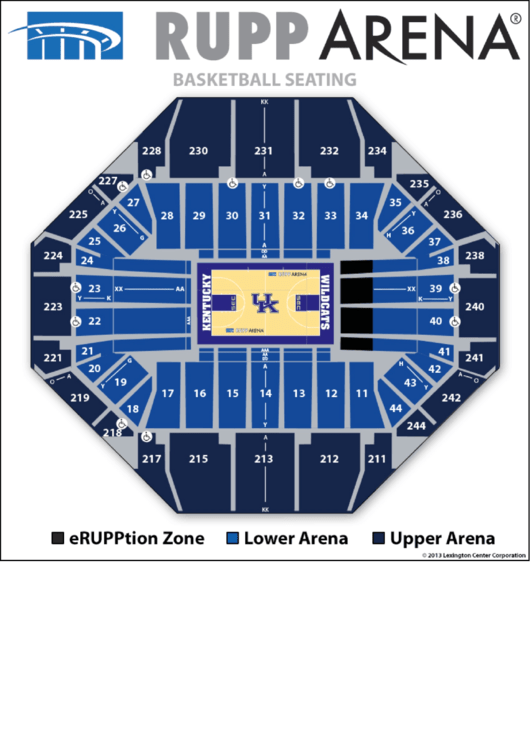 Rupp Arena Basketball Seating Chart Printable pdf
