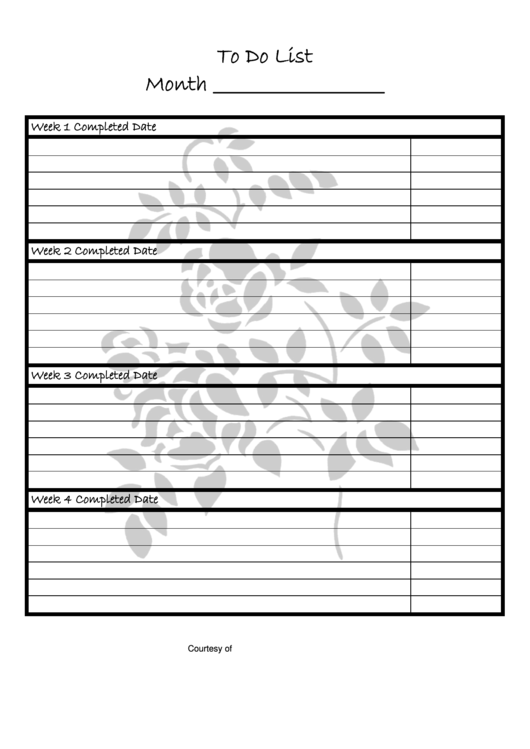 Weekly To Do List Printable pdf