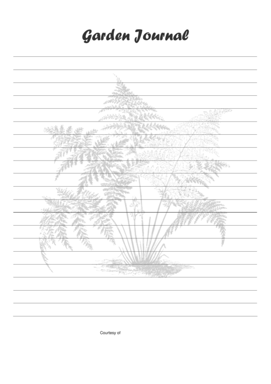 Garden Journal Template Printable pdf