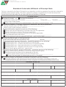 Form Dr 5002 - Standard Colorado Affidavit Of Exempt Sale