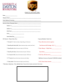 Domestic Shipping Form