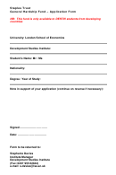 Hardship Fund Application Form