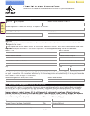 Fillable Financial Advisor Change Form Printable pdf
