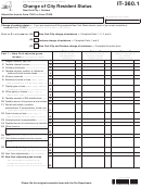 Form It-360.1 - 2011 Change Of City Resident Status Printable pdf