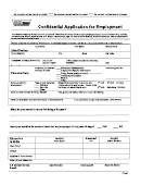 Confidential Application Form For Employment