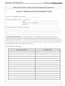 Safety Training Acknowledgment Form