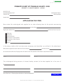Application For Fees