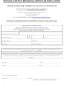Dupage County Regional Office Of Education - Application For Approval Of Local Institute