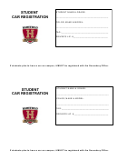 Car Registration Form - Hartfield Academy
