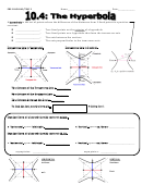The Hyperbola Worksheet Printable pdf