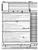 Fillable Form 1041 - Us Income Tax Return For Estates And Trusts - 2007 Printable pdf