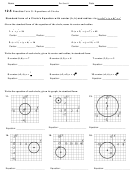 Practice Form G: Equations Of Circles