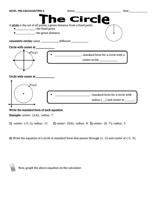 Circles Worksheet Printable pdf