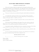 Statutory Form Power Of Attorney (Utah) Printable pdf