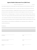 Against Medical Advisement Form Printable pdf