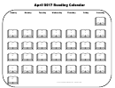 Reading Calendar Template - April 2017