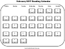 Reading Calendar Template - February 2017