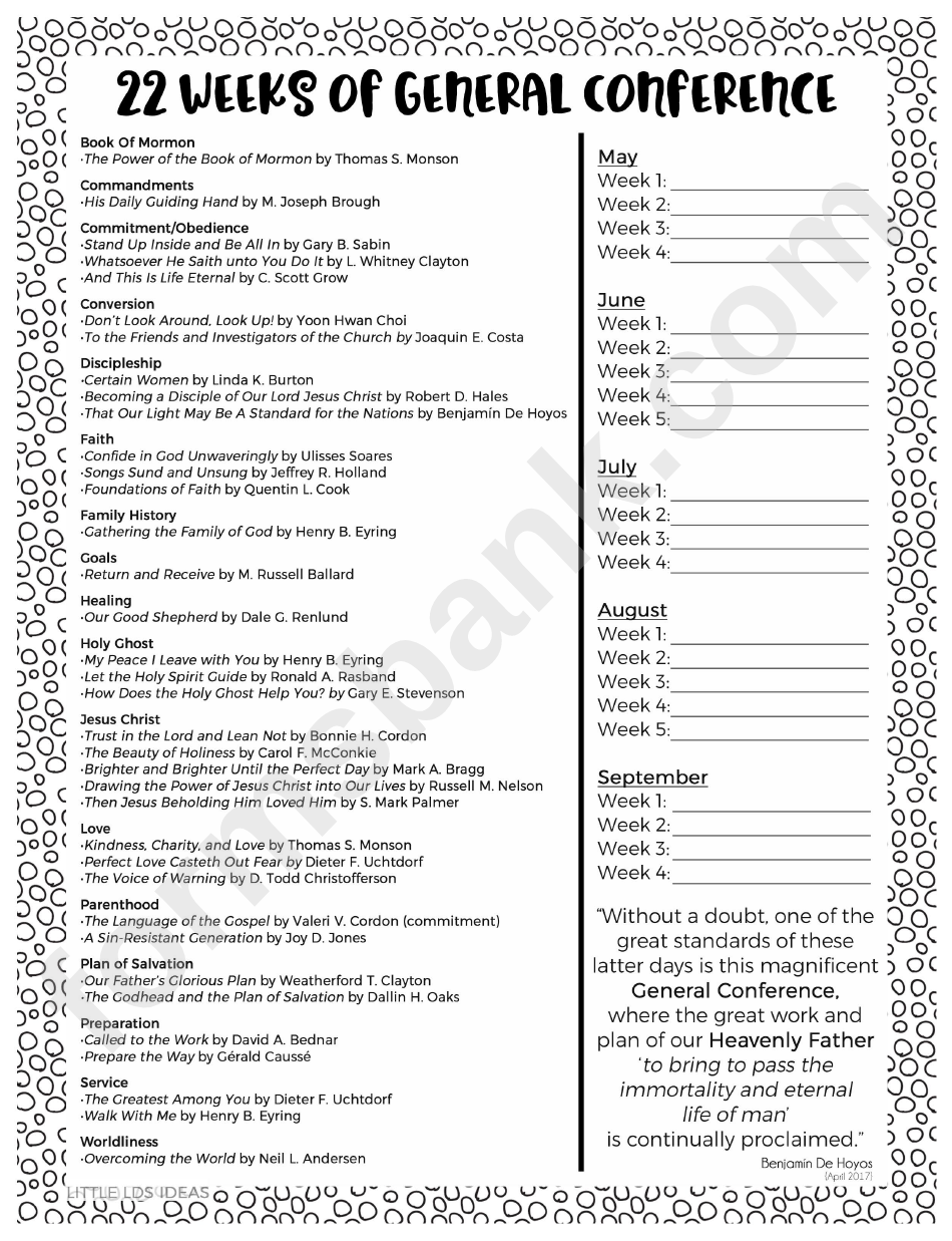 Book Of Mormon Reading Chart