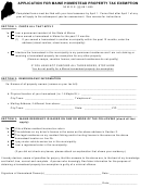 Fillable Application Form For Maine Homestead Property Tax Exemption Printable pdf