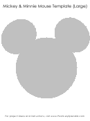 Mickey Mouse Head Template - Large