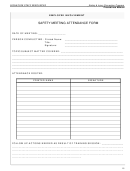 Safety Meeting Attendance Form