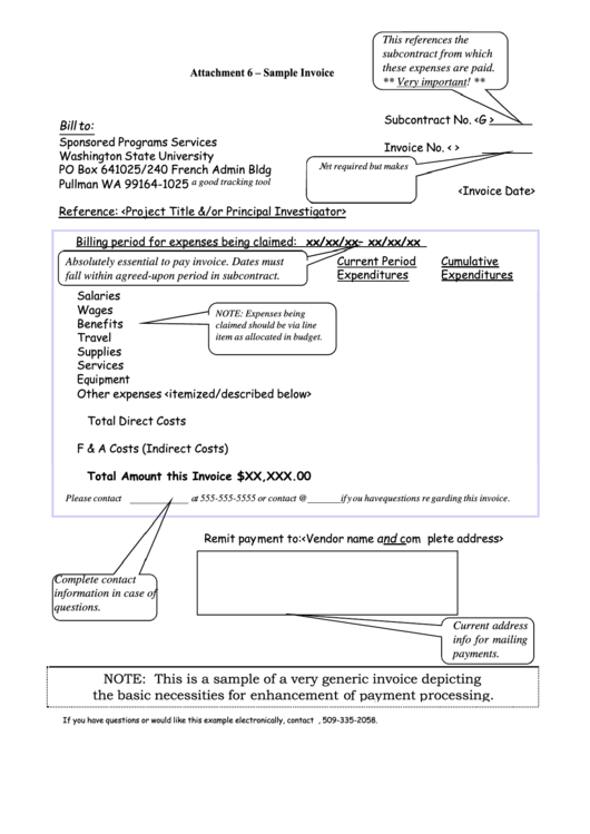 Sample Invoice Template Printable pdf