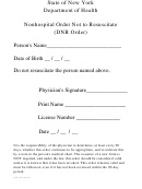 Nonhospital Order Not To Resuscitate (dnr Order) Form