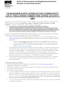 Form Af5 - Affidavit Of Compliance