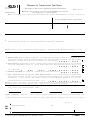 Form 4506-t - Request For Transcript Of Tax Return, Authorization To Release Information