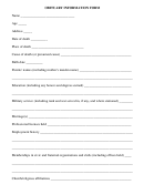 Obituary Information Form