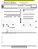 Form Il-1120-st-x - Amended Small Business Corporation Replacement Tax Return - 2012