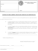 Affidavit Regarding Military Service Of Defendant Form - Georgia Judicial Circuit