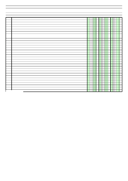 Columnar Paper With Three Columns On Letter-Sized Paper In Landscape Orientation Printable pdf