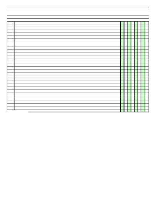 Columnar Paper With Two Columns On Letter-Sized Paper In Landscape Orientation Printable pdf