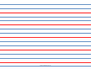 1 Rule, 1/2 Dotted, 1/2 Skip Handwriting Paper In Landscape Orientation